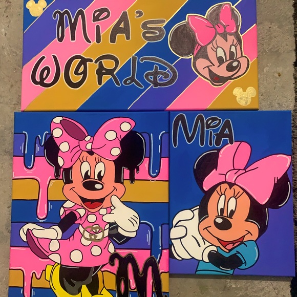 Disney Art Custom Mia Minnie Mouse Painting Set Poshmark